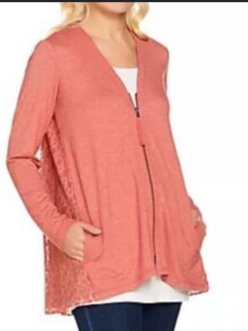LOGO Lounge by Lori Goldstein Cardigan Size: X-Small